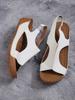Summer New Women's Shoes Wind Elastic Band Lightweight Thick Sole Heightening Sandals Women