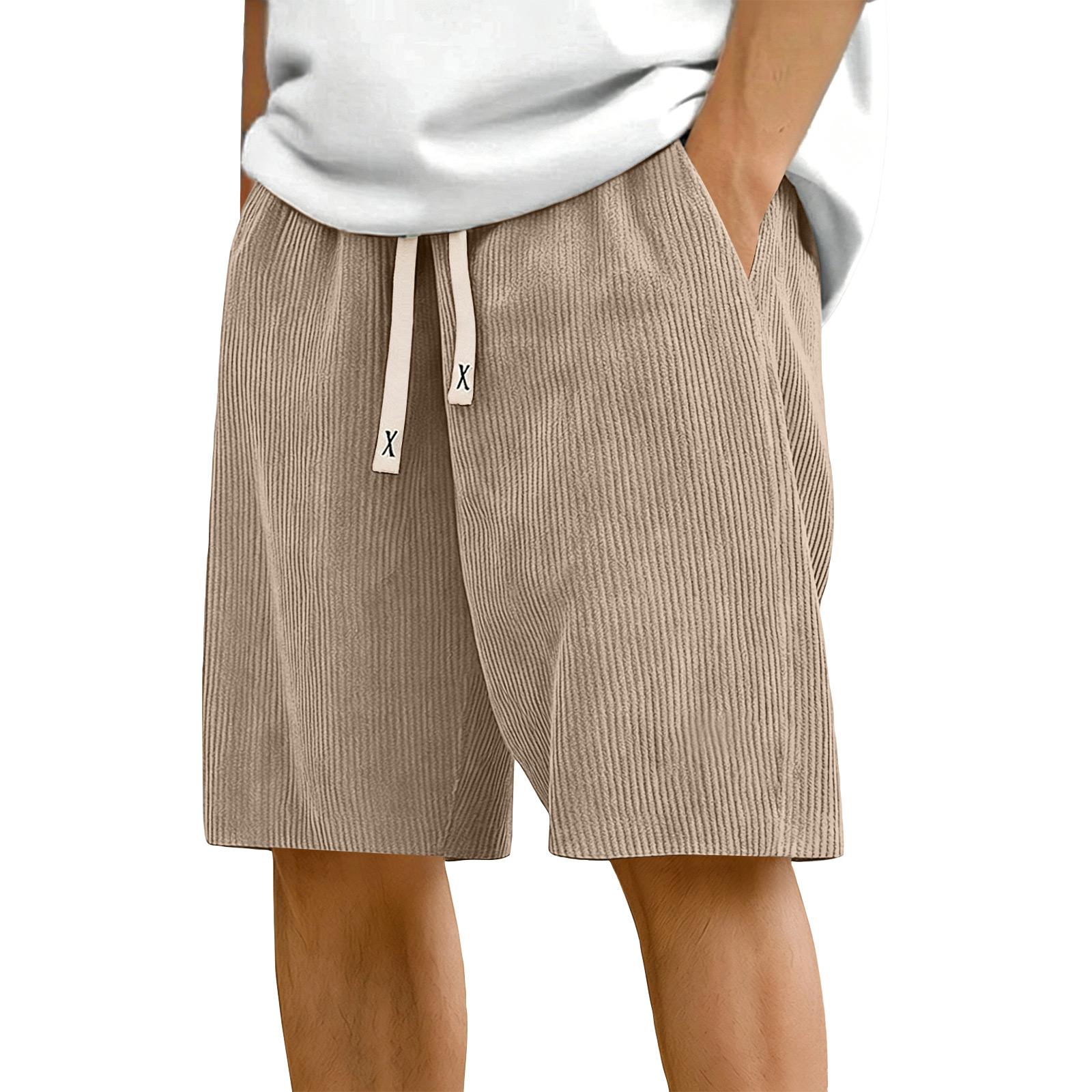 Men s  Casual Shorts Men s Elastic Waist Outdoor Sports Shorts M