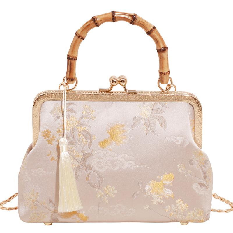 Lucky Fish Qipao Umhängetasche - Neuer chinesischer Stil, wandelbare Tragetasche mit traditionellem Stoff (Alte Ästhetische Kulturelles Geschenk)