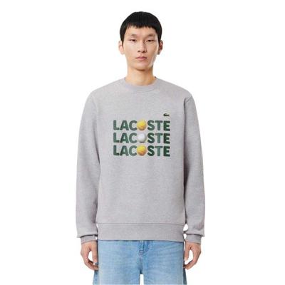 Lacoste Unisex Adult Lettering Fleece Crew Neck Sweatshirt
