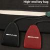 Car Logo Keychains Selected Suede Leather Car Key Bag For Mercedes Benz AMG Smart Fortwo 451 450 453 EQ Forfour Coupe Cabrio 451