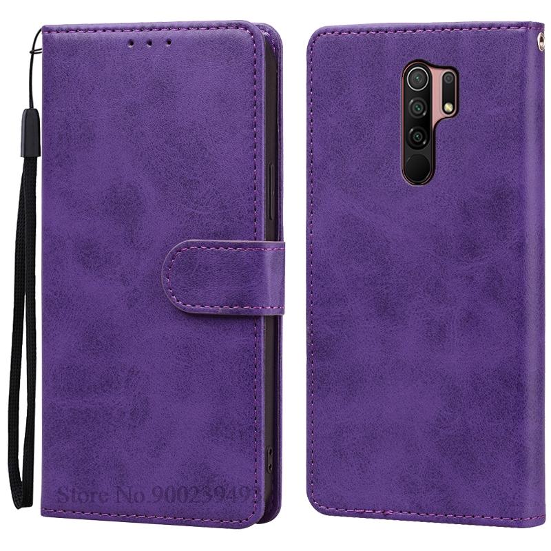 

Leather Case For Xiaomi Redmi 9 Case Flip Wallet on For Xiaomi Redmi 9 Redmi9 Phone Cases Wallet Soft Silicone Cover Fundas Redmi 9 фіолетовий