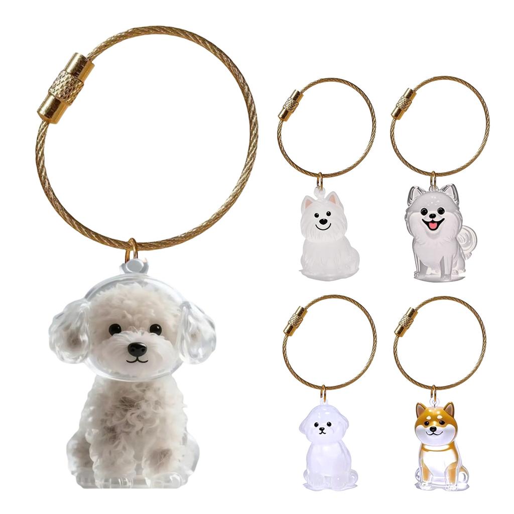 Pet Hair Collector Keepsakes Keychain Box For Dog Cats And Small Animals Furs Storage Container With Easy To Open Design