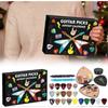 2025 Christmas Guitar Picks Advent Calendar,24-Day Countdown with 20 Celluloid & Wood Picks In Multiple Gauges, Pick Holder & Metal Tin Case, for Guit