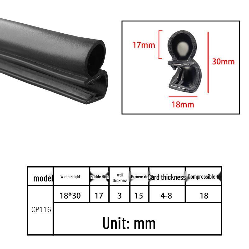 High-Temperature Resistant U-Shaped Rubber Sealing Strip for Dustproofing Electrical Cabinets and Car Doors