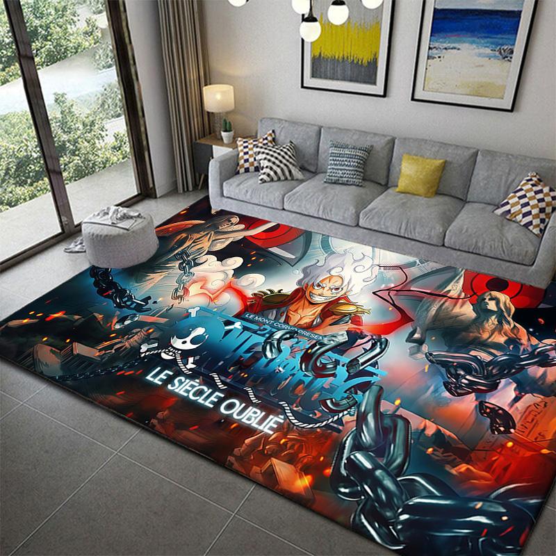 One Piece Anime Symbol Pattern Rug Soft Non-Slip Mat for Bedroom Living Room Decor