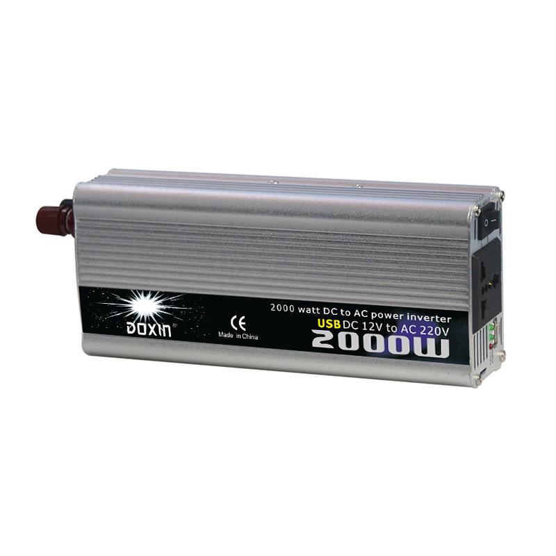 2000W Silver Car Power Inverter with USB, 220V/110V Converter for Southeast Asia