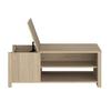 BETTY Rectangular Coffee Table - In Particle Board Covered with Paper - Oak Decor - Classic - L110 X H42 X D60 Cm