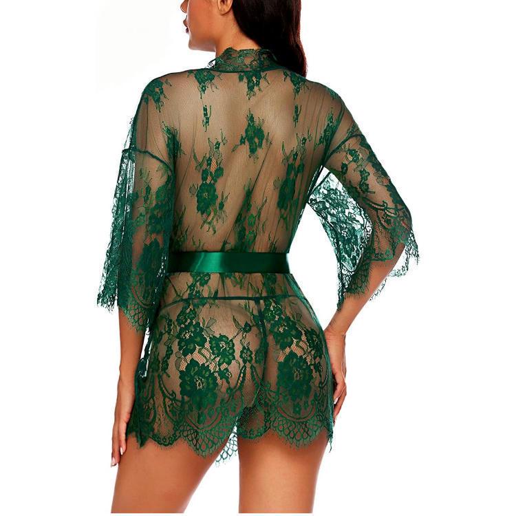 Plus Size Women's European & American Lace Lingerie Sleepwear