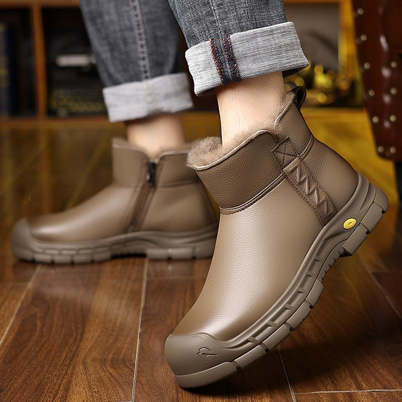 Winter Men' Boots Slip-on Men Biker Boot Trendy All-match Climbing Man Shoes Hard-wearing Mans Shoe Anti-slip New Popular Model