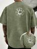 2026 Summer New Style Casual Fashion Comfortable Retro Washed Pure Cotton Unisexs TShirt Simple Pattern Print