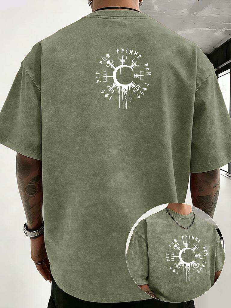 2026 Summer New Style Casual Fashion Comfortable Retro Washed Pure Cotton Unisexs TShirt Simple Pattern Print