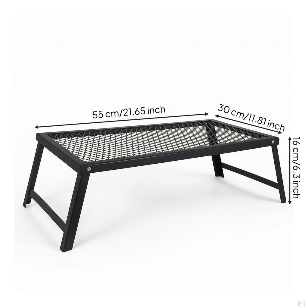 Iron MeshTop Table Foldable Lightweight Furniture for Campers, Backpackers, Camping,