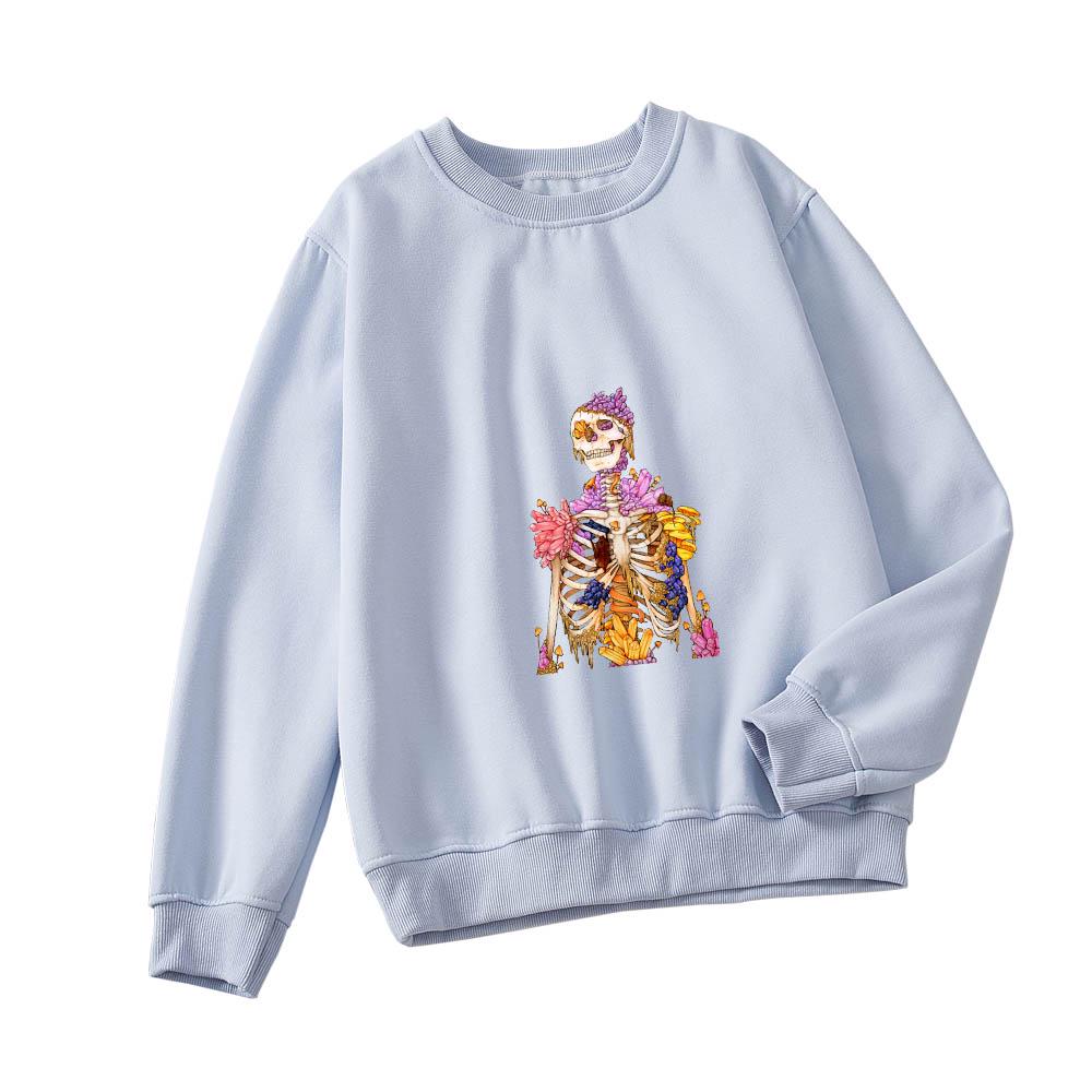 glitter skeleton moletom com capuz