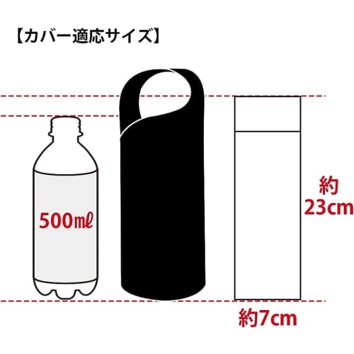 Tone Water Bottle & Mug Bottle Accessory Bottle Cover Shoulder Bag TC-22 (Checked Black)