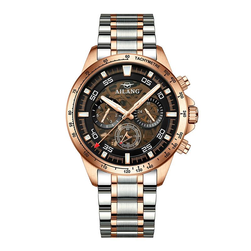 

AILANG Новые мужские часы, полностью автоматические полые механические часы, многофункциональные водонепроницаемые часы