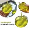Creative Handmade Green Apple Stress Relief Toy Realistic Fruit Shape Soft TPR Squeeze Fidget Toy Portable Decompression Gift