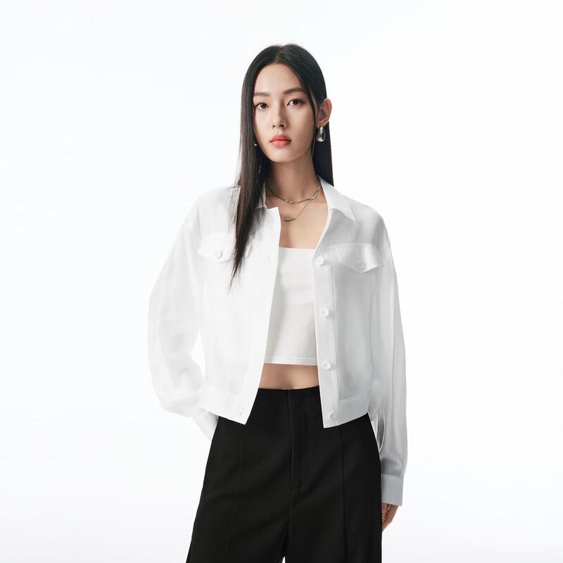 

Peacebird Women s Shirt-Style Short Jacket L