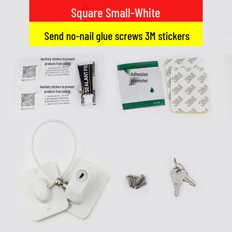 Child Safety Window and Refrigerator Lock - Anti-Fall Restrictor and Cabinet Door Positioner