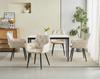 JORK Chair - Beige Velvet / Black Legs X 2