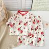 2026 Neues reines Baumwoll-Gaze-Schlafanzug-Set für Kinder für Frühling und Sommer Baumwollgarn Hauskleidung für Jungen und Mädchen