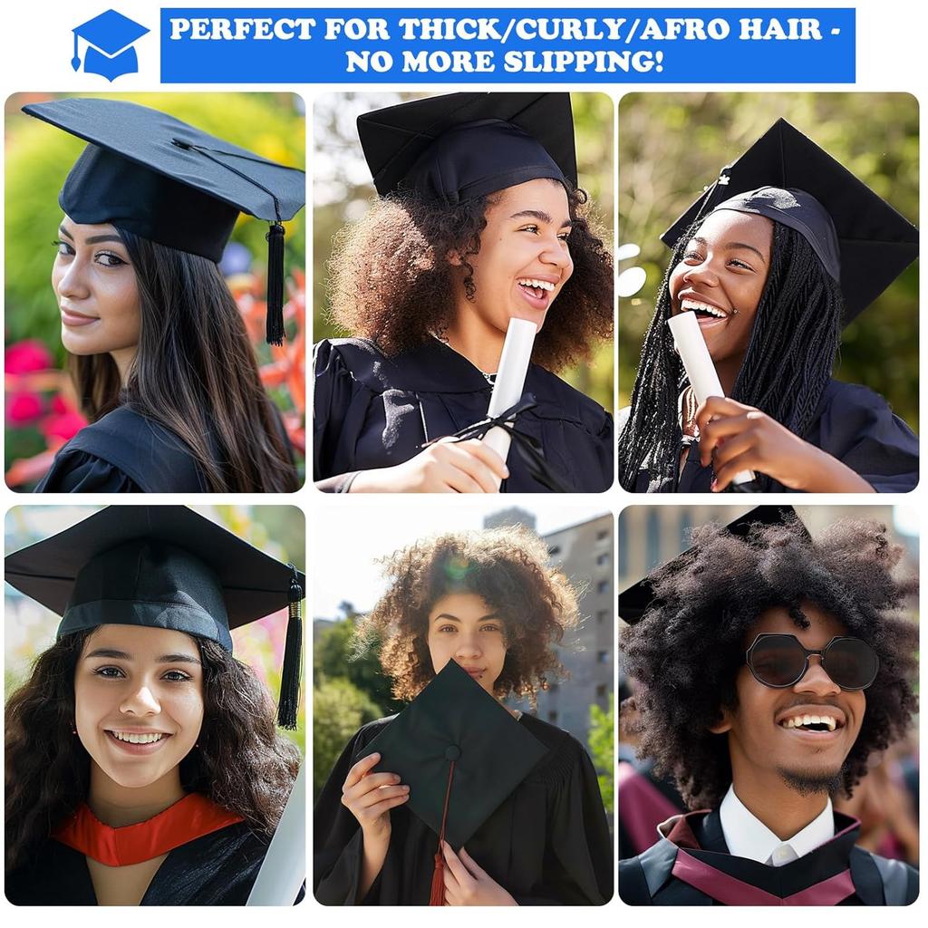 2/4Pcs Graduation Cap Headband, Anti-fall Firm Hair Band for Graduation Cap, Graduation Gifts Hat Insert Accessories for Graduates, Students, Women