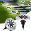 Multi-Color Solar Power Disk Light 8LED3 Buried Solar Led Lamp Landscape Lighting  Walkway Floor