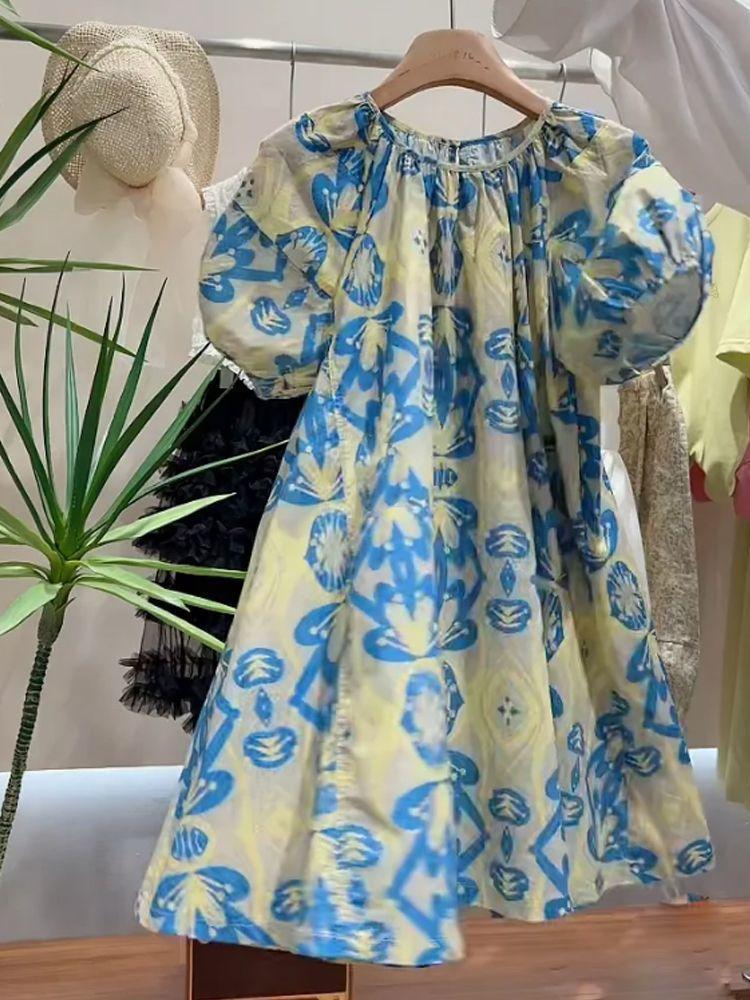 Summer Girls Korean Sweet Princess Dress Cute Baby Girl Casual Party Sundress 120