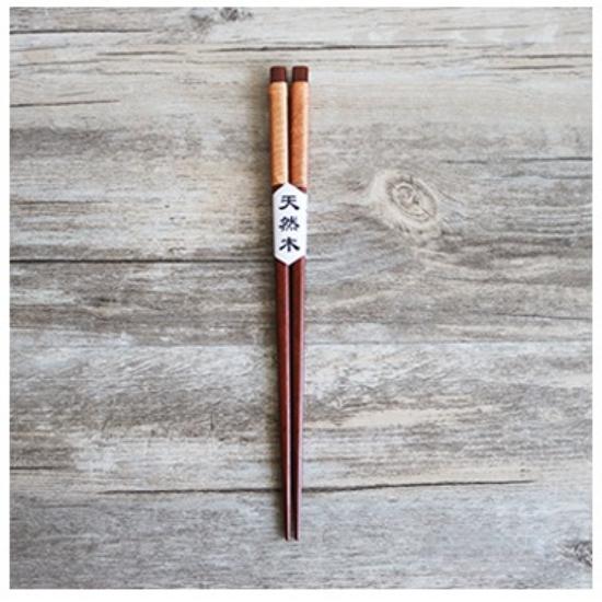 22.5cm Japanese Style Non-slip Natural Wood Chopsticks with Ties Sushi Chopsticks Set for Restaurant Kitchen Tableware