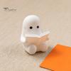 Halloween Desk Decorations 3D Printed Ghost Figurine, Cute Spooky Resin Statue, Funny Desktop Tray Decorative for Scenes Decor, Tabletop Centerpiece