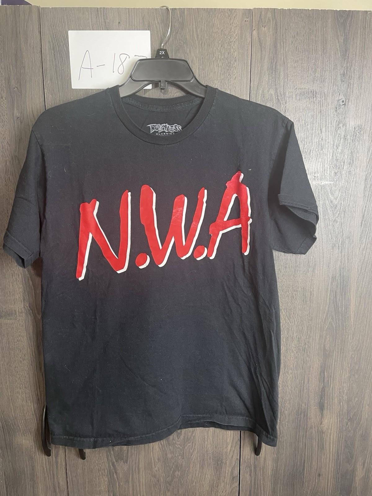 NWA Straight Outta Compton Logo Double Sided M Black T Shirt Hip Hop Rap Tee Unisex T-Shirt M