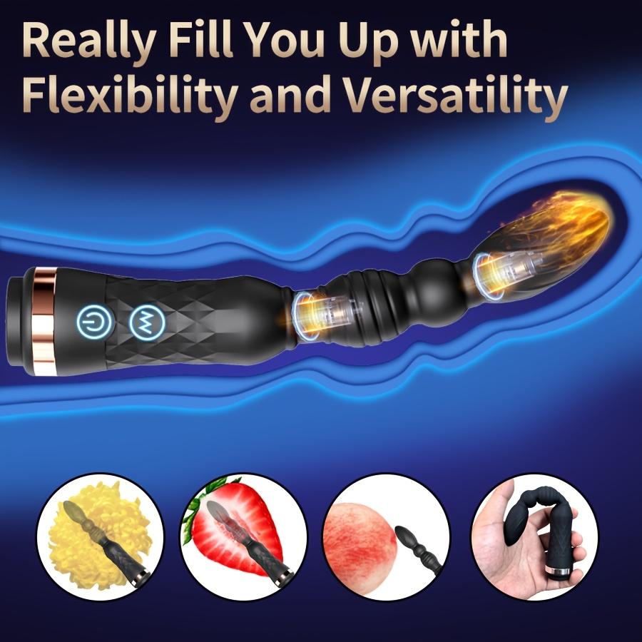 Vibrating Butt Plug Anal Beads Flexible Butt Plug Prostate Massage Anal Plug Stimulator Masturbator Adult Sex Toy for Men Women