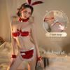 Erotic Bunny Girl Lingerie Set - Red Christmas Temptation with Quick Release