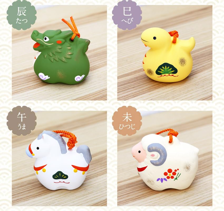 Osaka Choseido Zodiac Ornament New Year Decoration Decorated Every Year Zodiac Ceramic Original Wooden Tag Free Bonus Snake Snake Snake Suzu Tiered