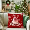 1pcs Classic Santa Claus Series Cushion Pillow Cover Fashion Christmas Theme Snowman Pattern Pillowcase For Home Sofa Decoration