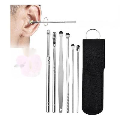 Ohrenschmalz-Reiniger-Werkzeug-Set, Ohrenschmalz-Entfernungsset, Ohrenschmalz-Entferner, 6-in-1-Ohr-Pick-Tools