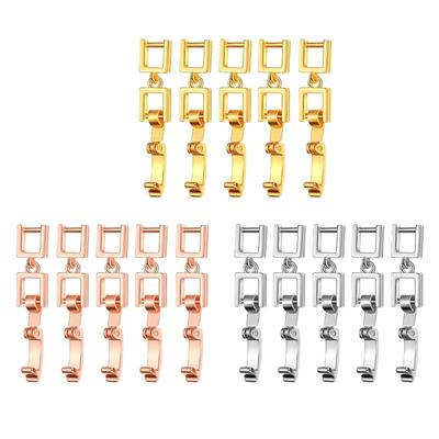 5 Pezzi Semplici Estensori per Collana Bracciale Lega Estensione Chiusura Pieghevole per Bracciale Collana e Creazione Gioielli