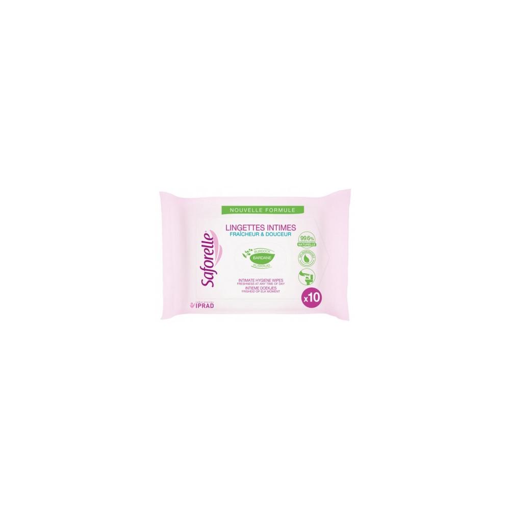 

Биоразлагаемые салфетки Saforelle Intimate Hygiene Pocket, упаковка из 10 шт.