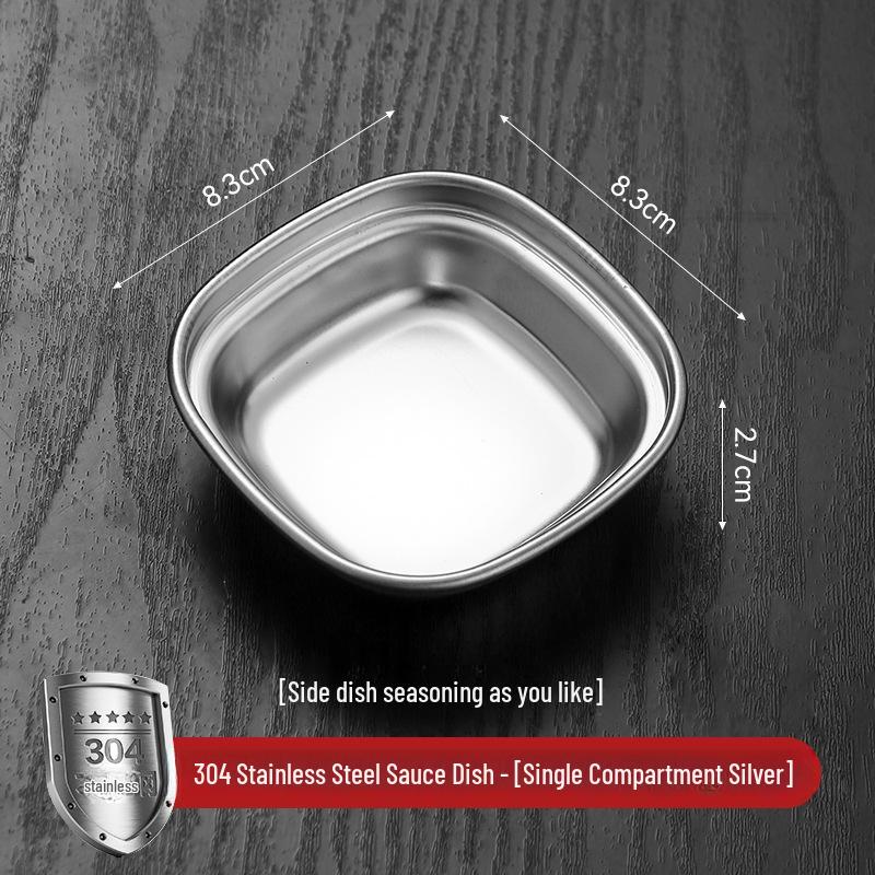 Runde Dip-Schale aus 304 Edelstahl für Koreanisches BBQ & Saucen