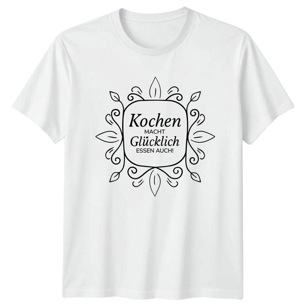 Kochen Macht Glcklich Essen Auch TShirt Cooking Kitchen Gift For Him And Her S