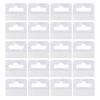 100 Pieces Clear Plastic Hooks Self Stick Slot Hole Hanging Tabs for Store Displays and Household Use Kitchen Wall Hooks