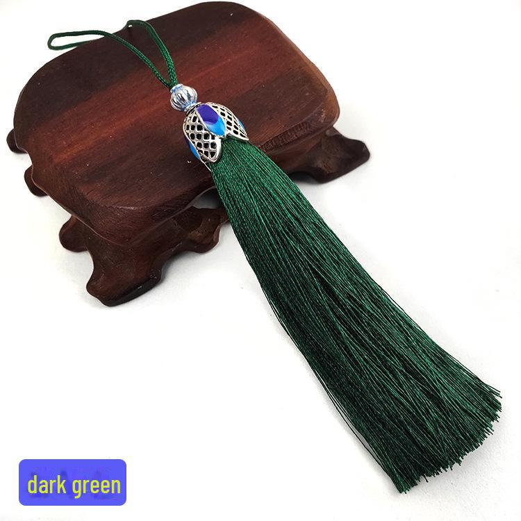 Cloisonné Blue Tassel Crown & Bookmark Accessory