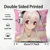 Anime Super Sonico Manga Classic Cushion Cover Pattern Printed Pillowcase for Living Room Sofa Cushion Cover & Bedroom Decor