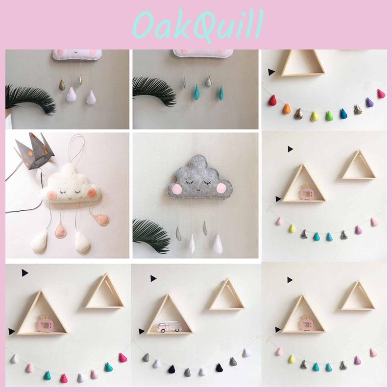 Versatile Cloud Raindrop Wall Mural Decor Stickers For Baby Kids Nursery Room