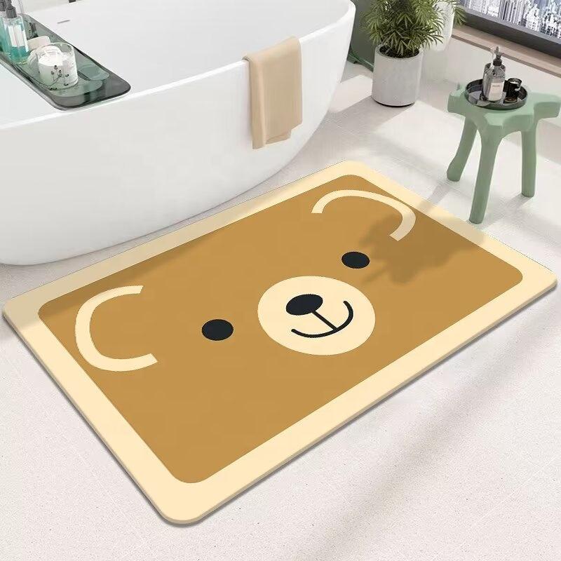 Personalized Non slip Comfortable Bath Mats Made to Order for Bathroom Decor Crystal Velvet Shower Carpet
