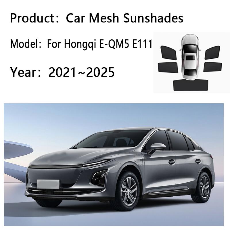 For Hongqi E-QM5 2021~2025 E111 Car Sunshade Windshield Privacy Mesh Curtain Heat Insulation Sunscreen Visor Auto Accessories