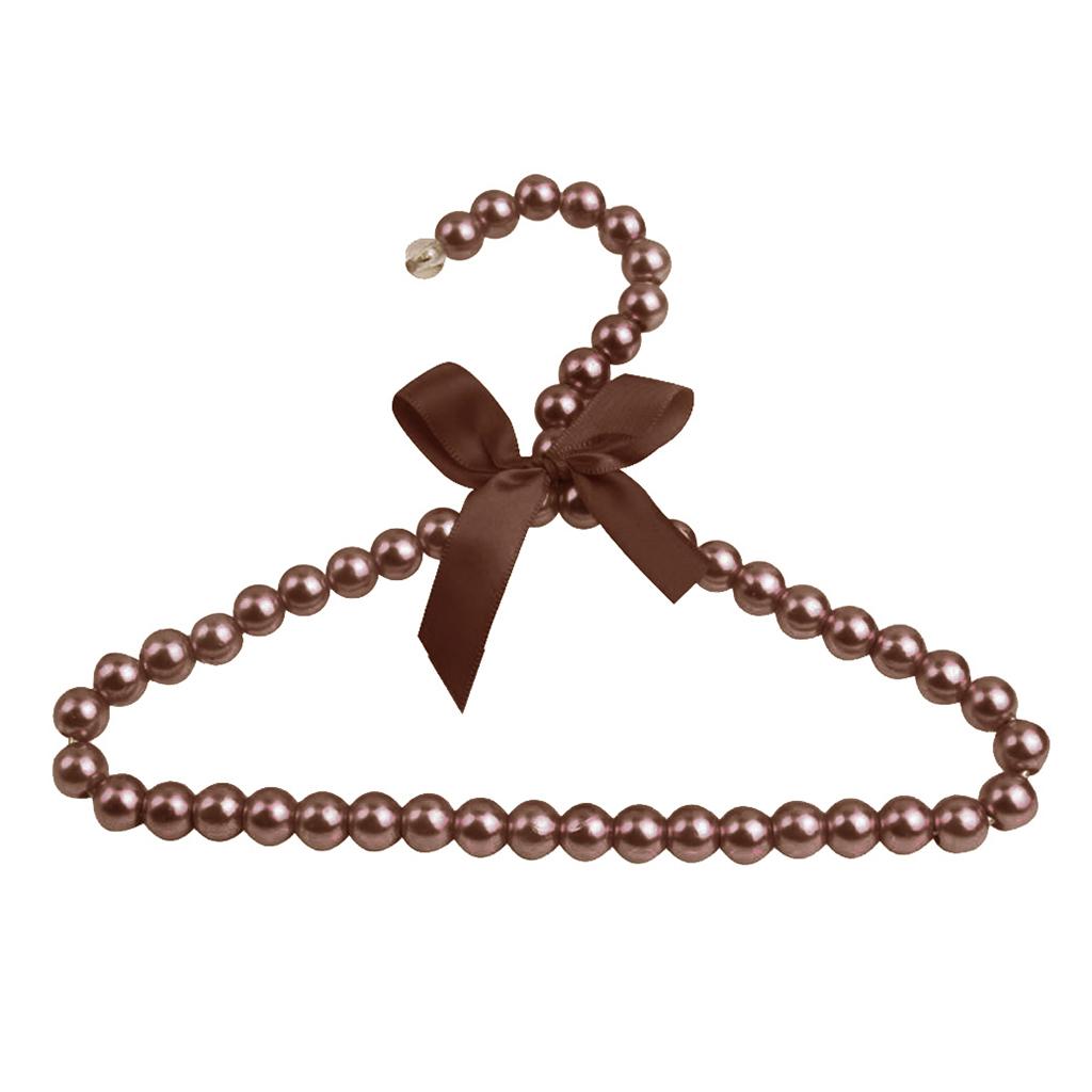Faux Pearl Bow Clothes Hangers Hook for Children Kids Bowknot