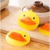 Yellow Duck Silicone Anti-Scald Pot Handle & Lid Cover for Heat Protection In Microwave & Oven.