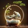 Elegant Chinese-Style Flowing Water Humidifier for Living Room and Office Decor