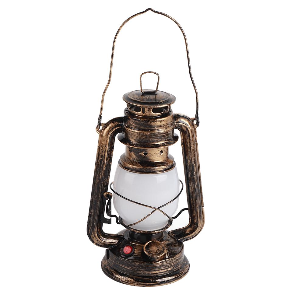 Vintage Hurricane Lantern Rechargeable and Battery Powered Metal Hanging Lantern with Dimmer Switch